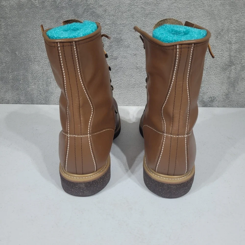 Vintage Hy-Test Work Boots Mens 12 Brown Leather Cel-Lite Grit 1967 H792